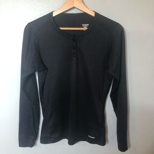 Patagonia Capilene Black Henley Top
